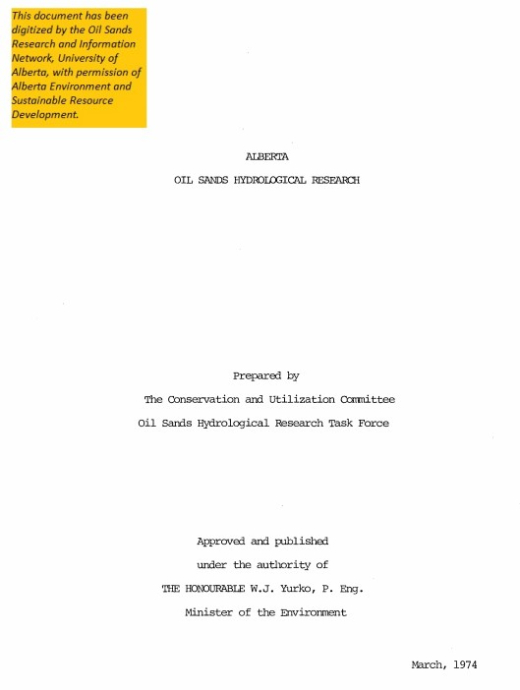 Report cover page