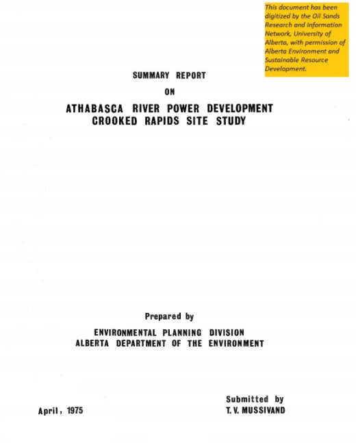 Report cover page