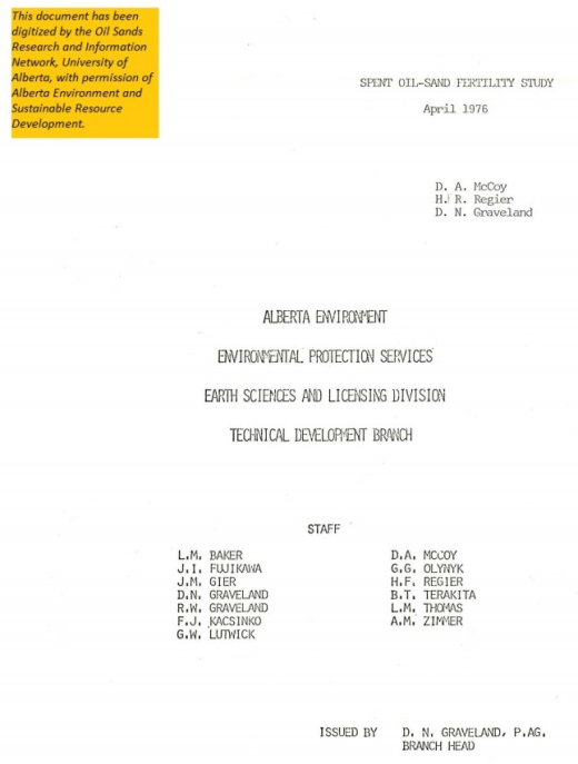 Report cover page