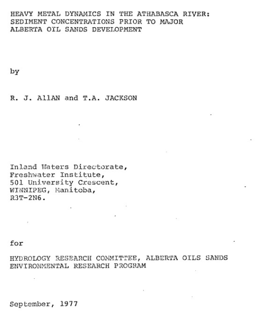 Report cover page