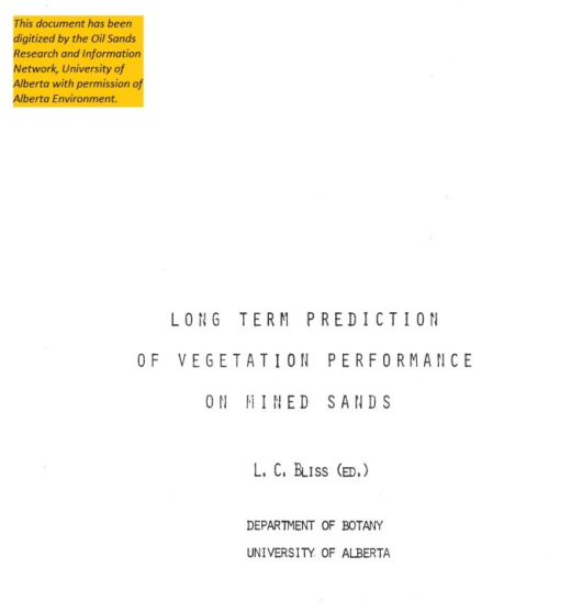 Report cover page