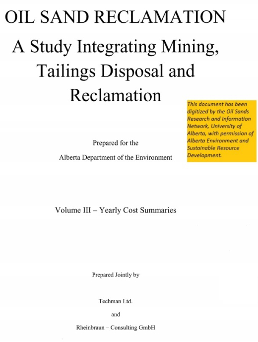 Report cover page