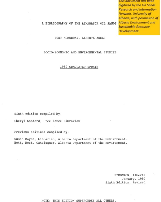 Report cover page