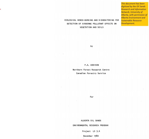Report cover page