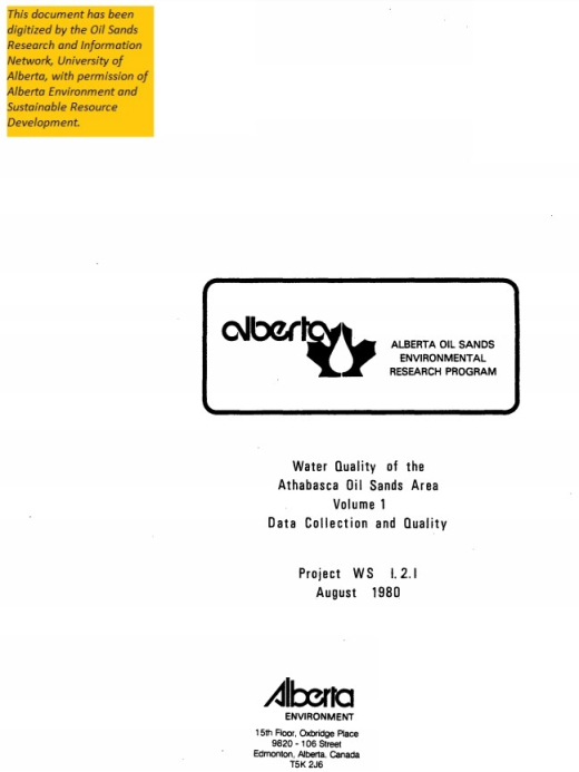 Report cover page
