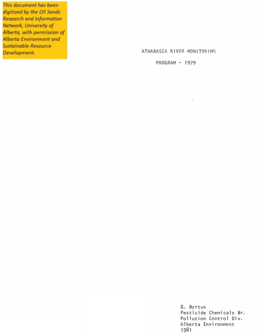 Report cover page