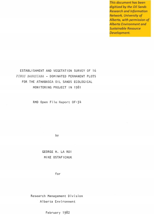 Report cover page