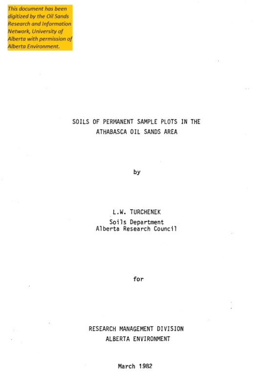 Report cover page
