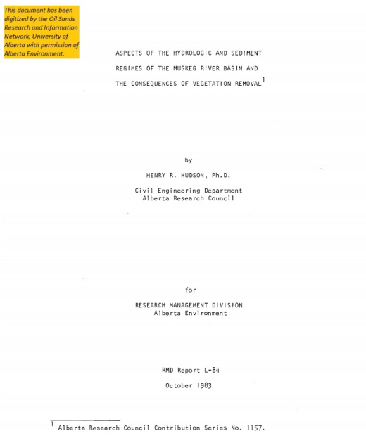 Report cover page