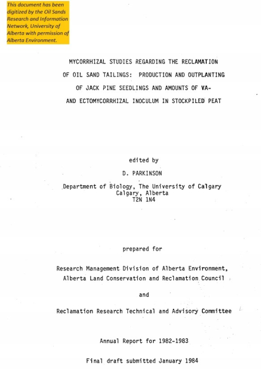 Report cover page
