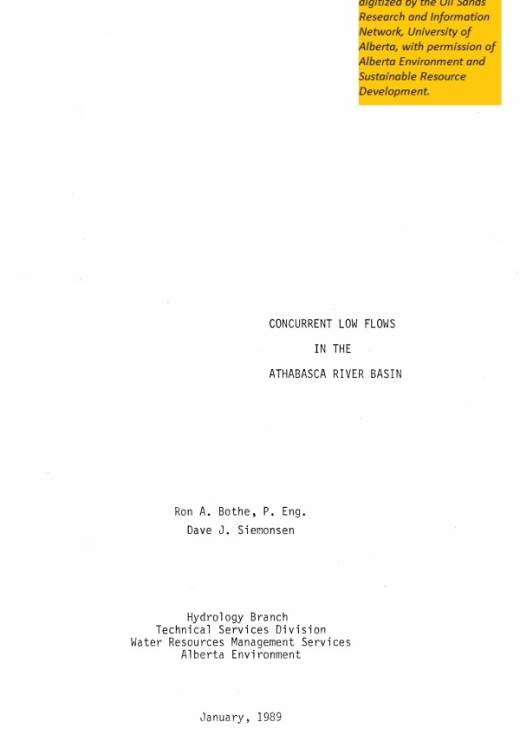 Report cover page