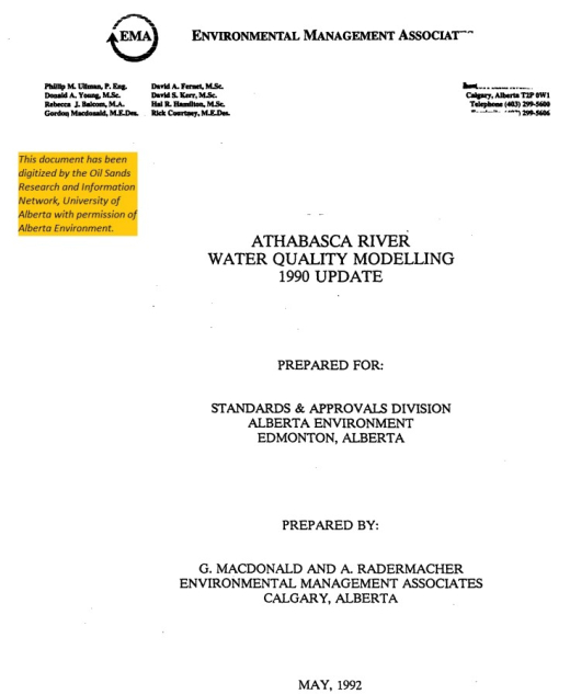 Report cover page