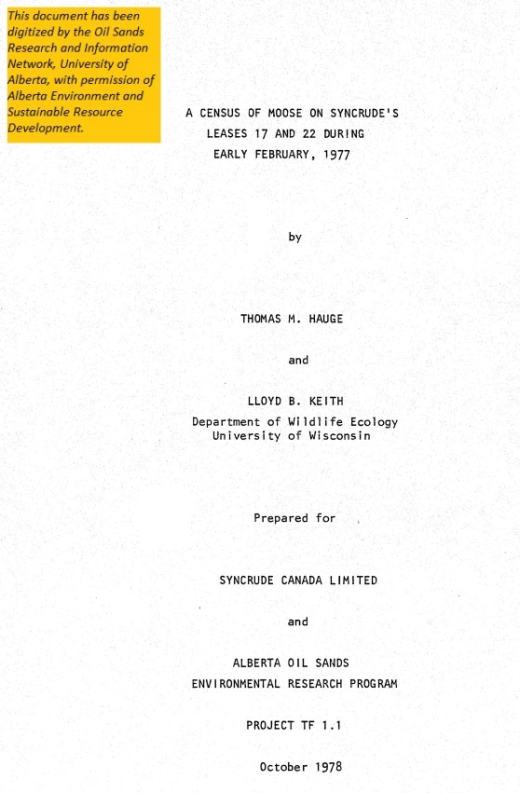 Report cover page