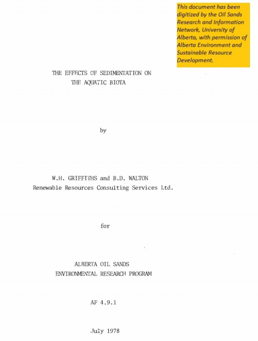 Report cover page