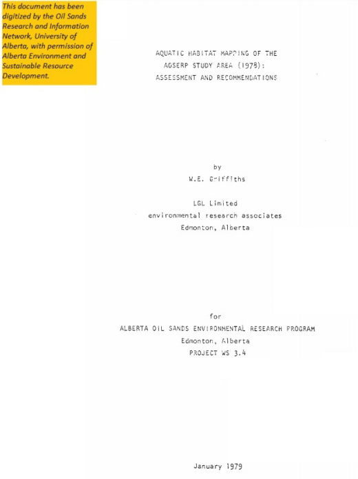 Report cover page