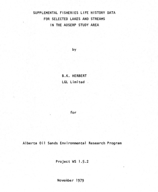 Report cover page