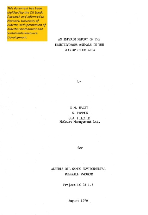 Report cover page