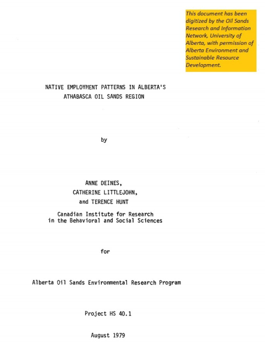 Report cover page
