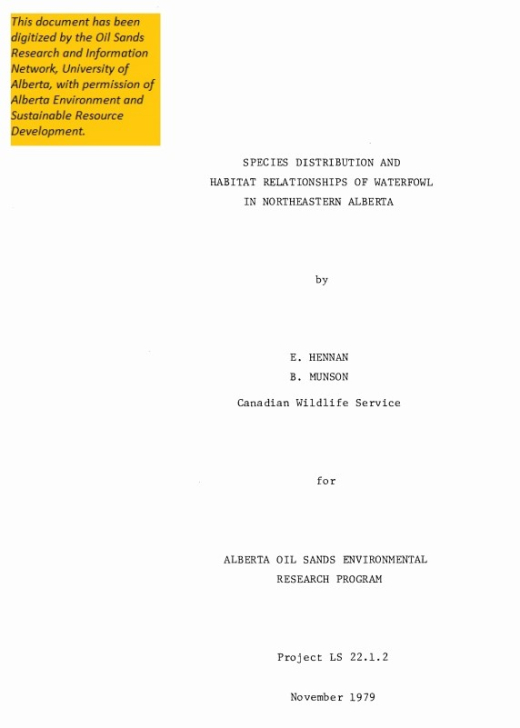Report cover page