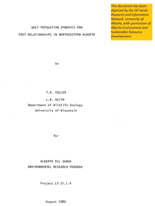 Report cover page