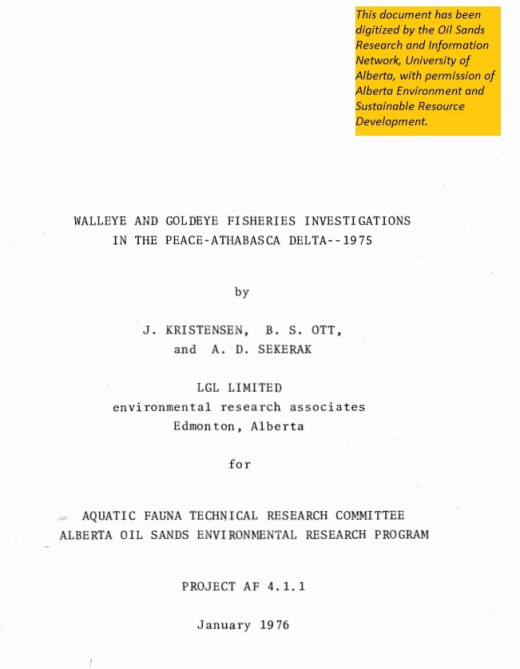 Report cover page