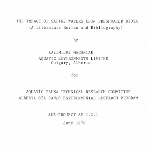 Report cover page