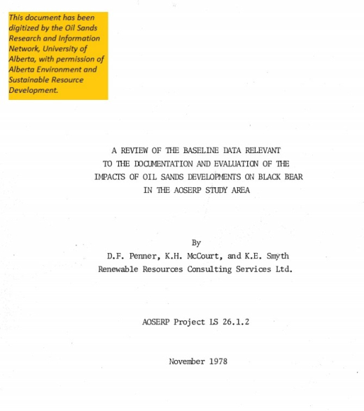 Report cover page