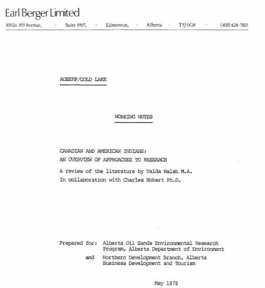 Report cover page