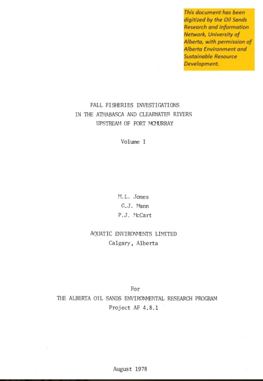 Report cover page
