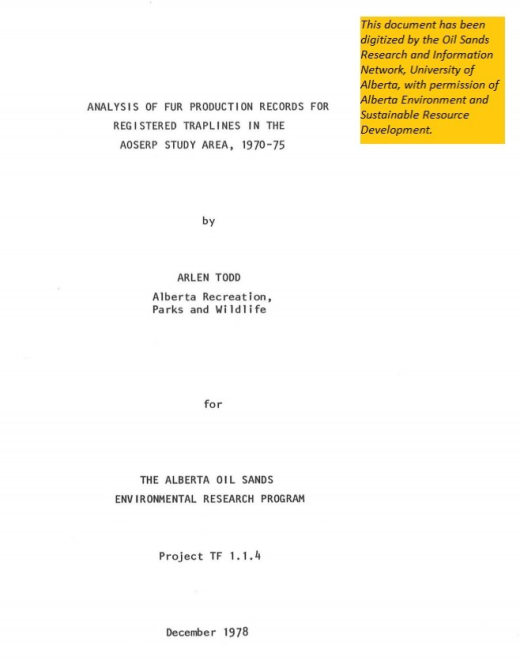 Report cover page