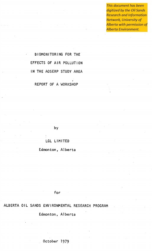 Report cover page