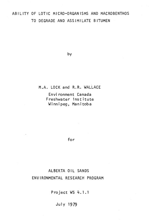 Report cover page