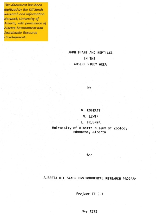 Report cover page