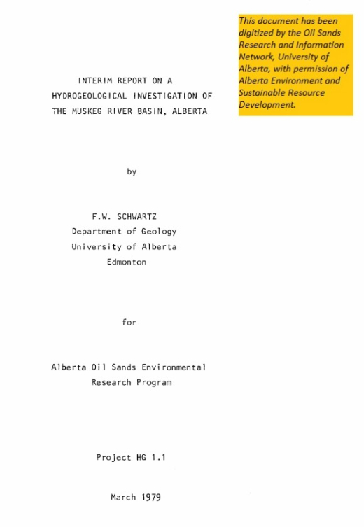 Report cover page