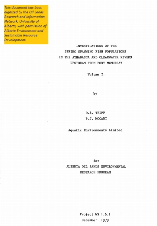 Report cover page