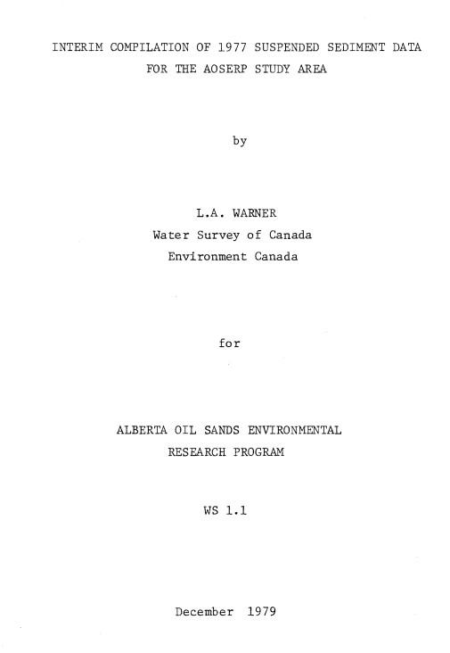 Report cover page