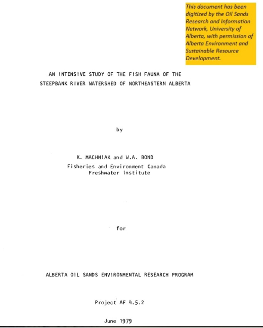 Report cover page