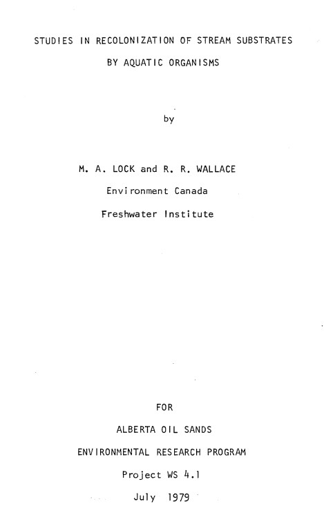 Report cover page