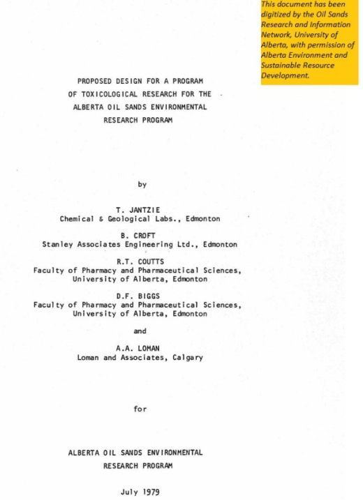 Report cover page