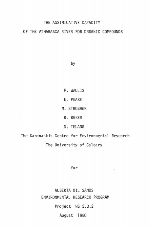 Report cover page