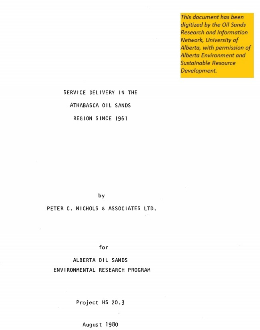 Report cover page