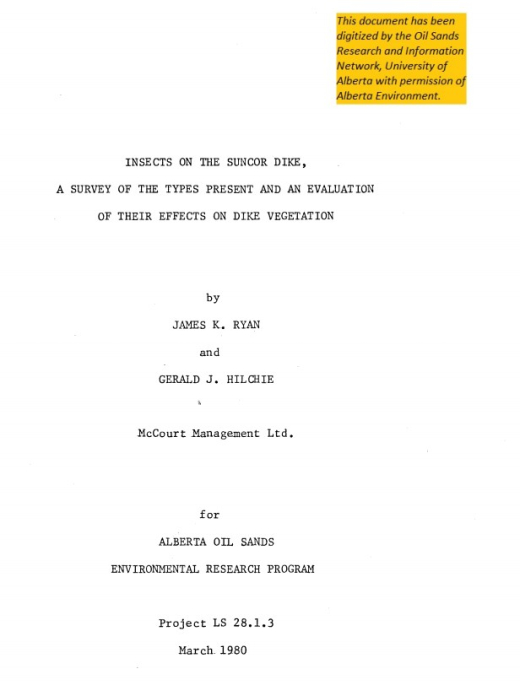 Report cover page
