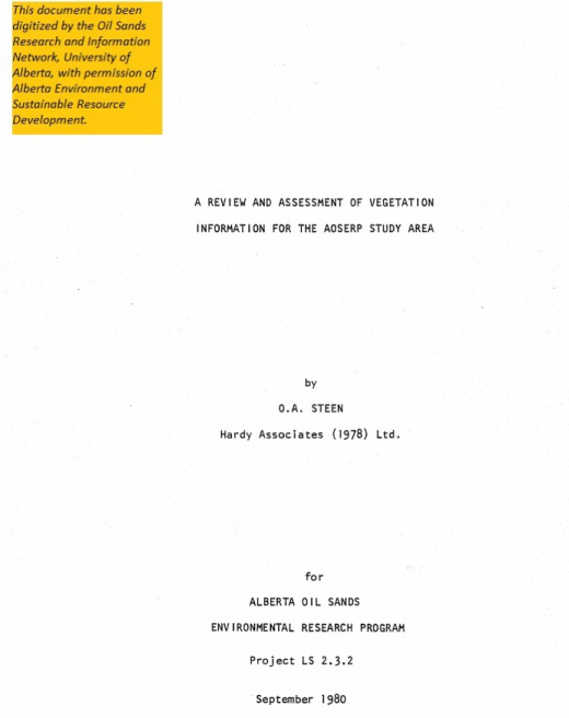 Report cover page