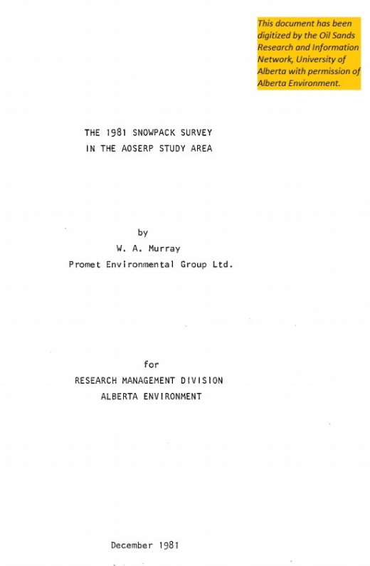 Report cover page