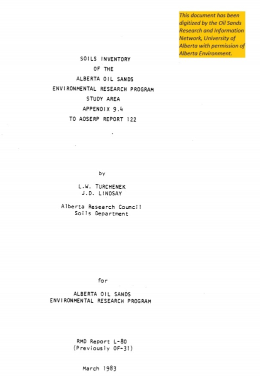 Report cover page