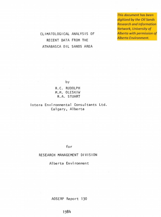 Report cover page
