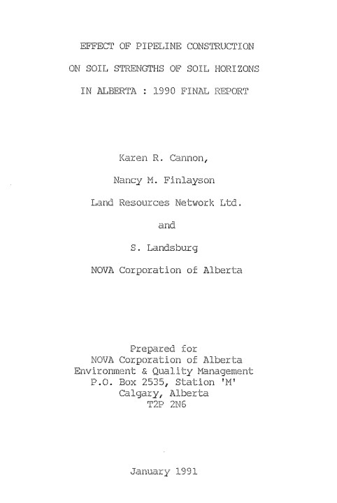 Report cover page