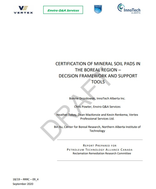 Report cover page