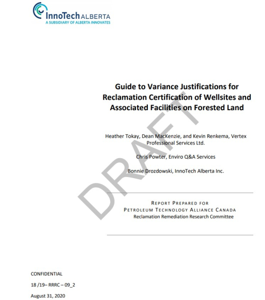 Report cover page