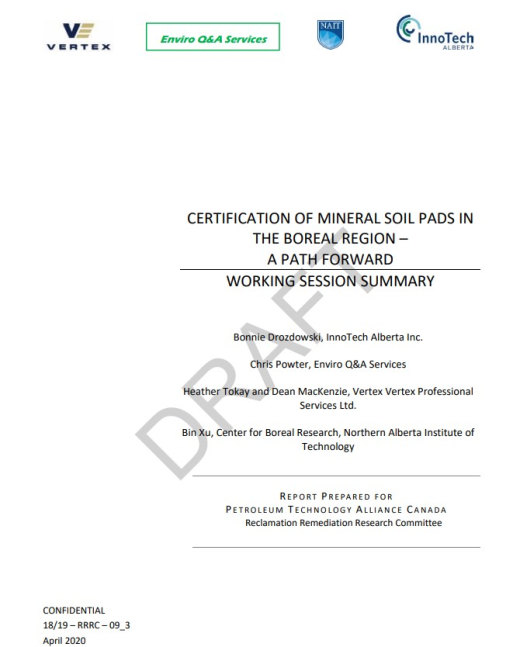 Report cover page